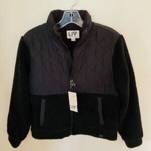 LIV Women's Full Zip-Up Outdoor Sherpa Jacket NWT Size XS